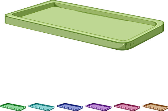 platter food tray cartoon. dinner dish, lunch box, service empty platter food tray sign colorful illustration