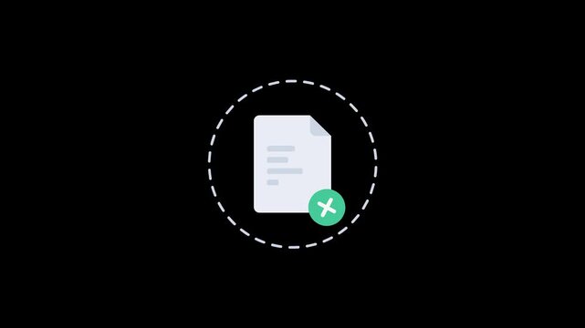 animated create new document icon with transparent background