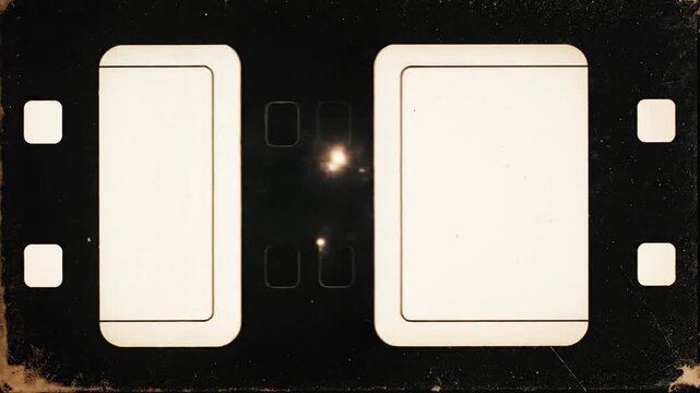 Empty vintage film slide frame with distressed grunge texture