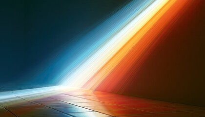 Obraz premium Abstract Light Streaks and Gradients of Blue and Orange.