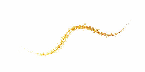 Naklejka premium Orange Particle Wave on White Background