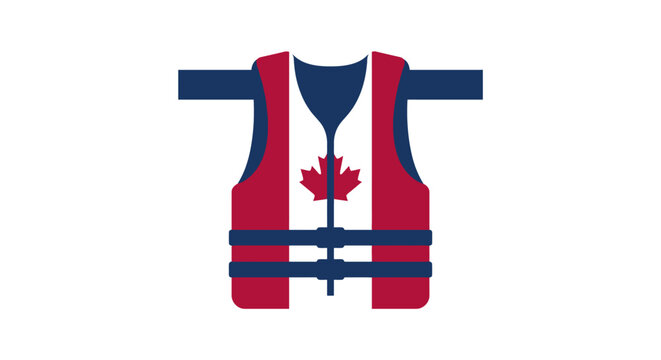 Canadian Flag Life Jacket Safety Design.