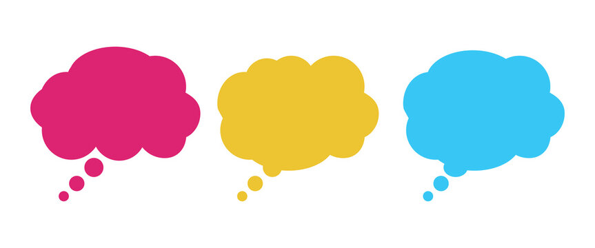 Speech Bubbles, speech bubble dialogue box silhouette vector set