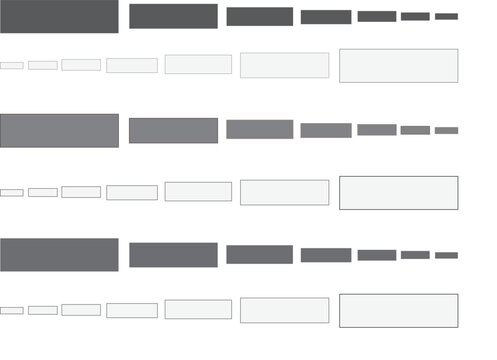 Wireframe ui kit for website design with rectangular placeholders