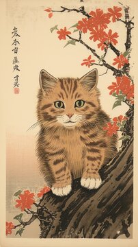 Japanese luky cat animal mammal kitten.