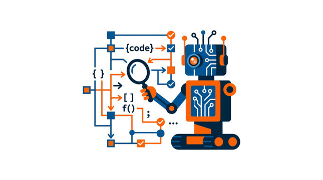 Software development robot coding and programming digital systems.