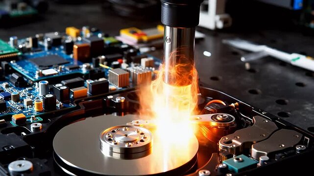 Digital Ghost: Face Emerges from Demagnetizing Hard Drive