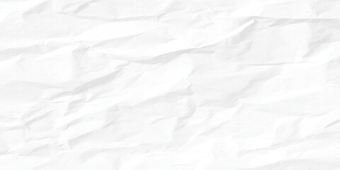 Fototapeta premium Crumpled white paper texture background with creases and folds
