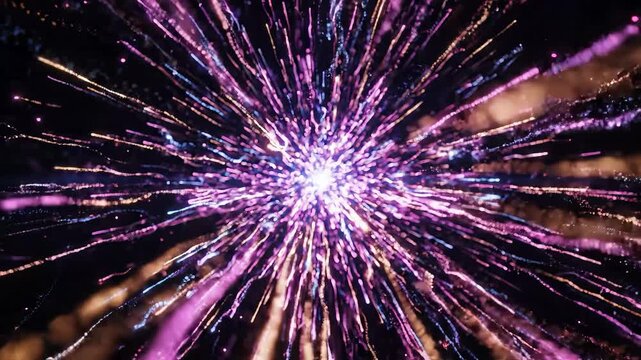 An abstract display of vibrant colors and glowing lights.