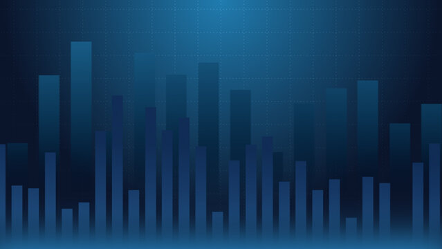 Value index invest business economic statistic, stock market financial graph with uptrend line and bar chart, computer information diagram futuristic exchange analysis