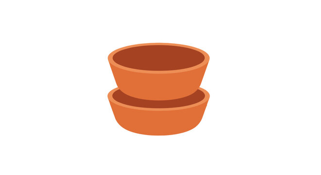 Stacked terracotta bowls with rustic earthenware design.