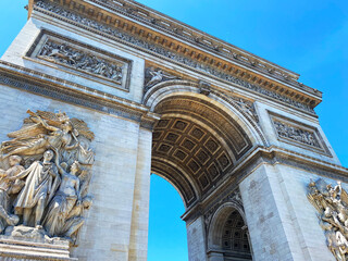 Obraz premium La Marseillaise relief on the Arc de Triomphe, Paris, France