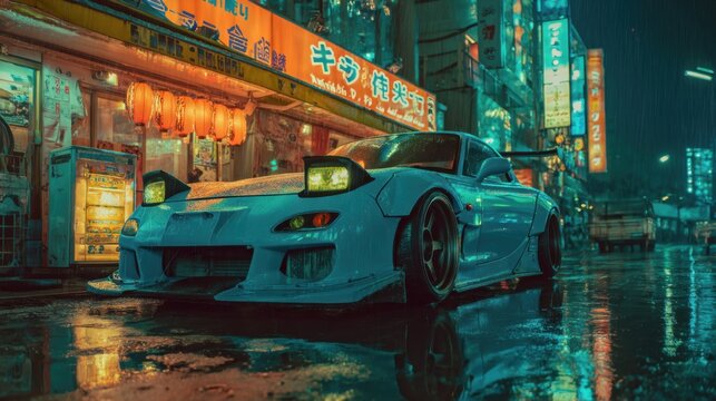 Serie cinematogr&aacute;fica de coches de competici&oacute;n, motores, neum&aacute;ticos, lluvia, chispas y asfalto mojado en escenas de velocidad, adrenalina y tecnolog&iacute;a.