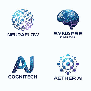 Artificial Intelligence Technology Logos.
