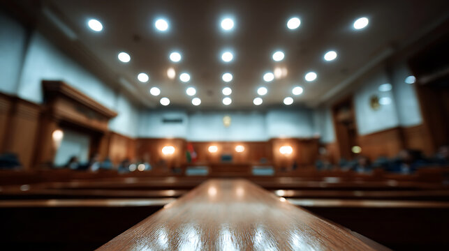 empty courtroom interior design, for legal services and attorney advertising promotional materials content marketing