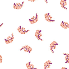 Fototapeta premium pattern marine octopus tentacle cartoon. ocean mollusk, suction ink, camouflage predator marine octopus tentacle sign. seamless symbol vector illustration
