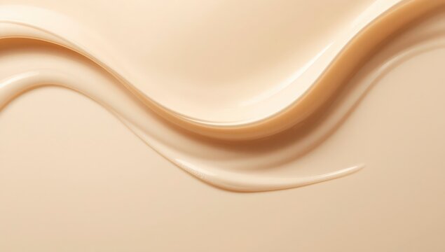 Abstract aquatic vector wallpaper with textured blue silk waves, curved illumination and swirling orange accents on a plain background, satin-like fluid illustration