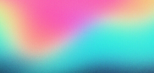 Vibrant grainy gradient background with soft pink and blue hues. Abstract colorful noise texture...