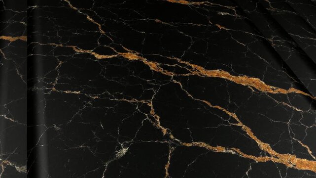 Striking Nero Portoro Marble Tiles Displaying Endless Circular Rotation with Deep Black Stone and Golden Veins for Elegant Backgrounds