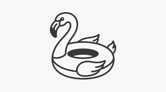 Playful pink flamingo pool float for summer fun and relaxation, on an isolated white background.