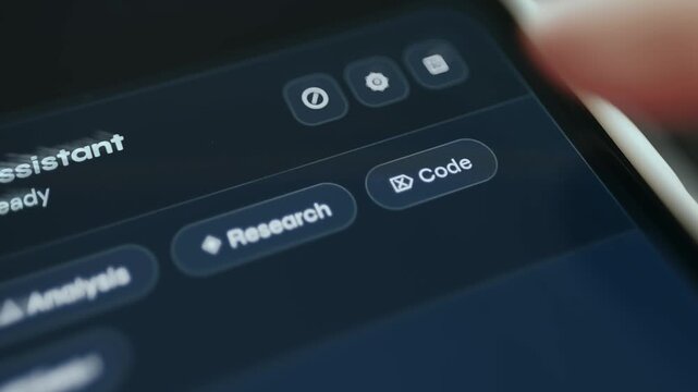 AI Assistant UI with Code Feature Selected