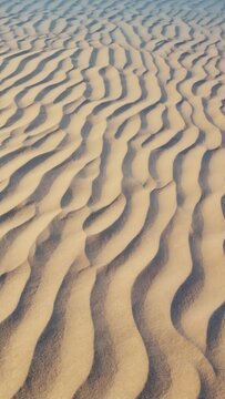 Close view of rippled desert sand