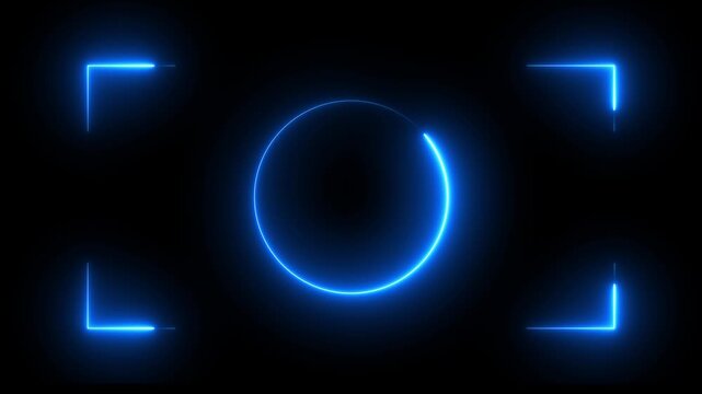 Animation of glowing neon rectangles abstract background. glowing neon rectangle border frame. Square rectangle picture frame with tone neon color motion 4k video
