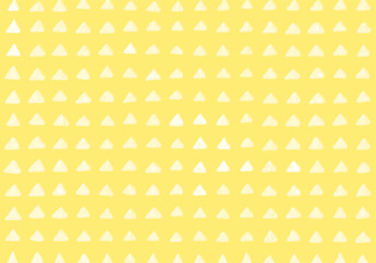 手描き風の小さな三角形がかわいいパステルイエローの背景素材 © monii
