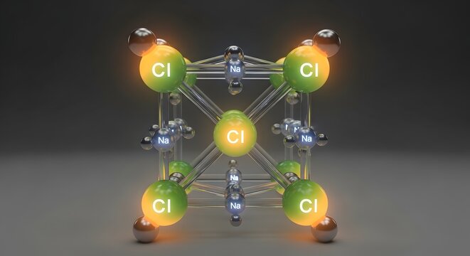 Molecular structure model of sodium chloride