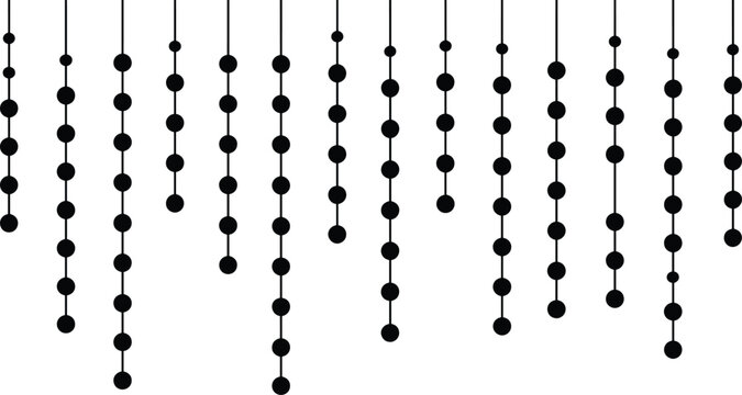 Abstract infographic layout featuring vertical lines with black data points and circle markers for data visualization concepts