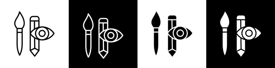  Vision black and white icon design concept © okta