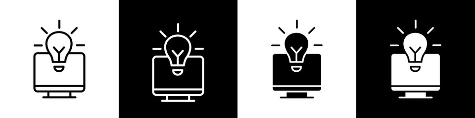 Creative design black and white icon design concept © okta