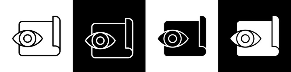 Vision  black and white icon design concept © okta