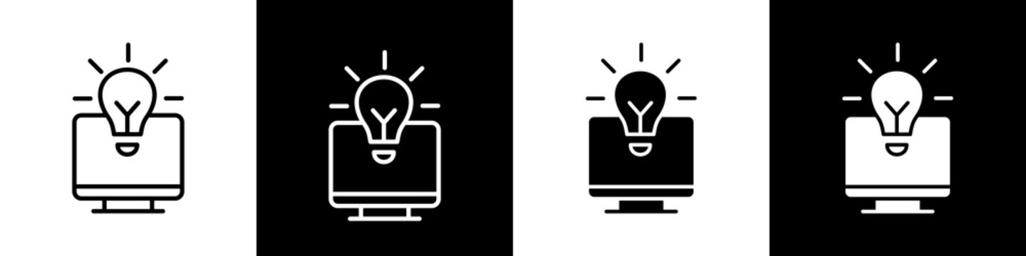 Creative design black and white icon design concept