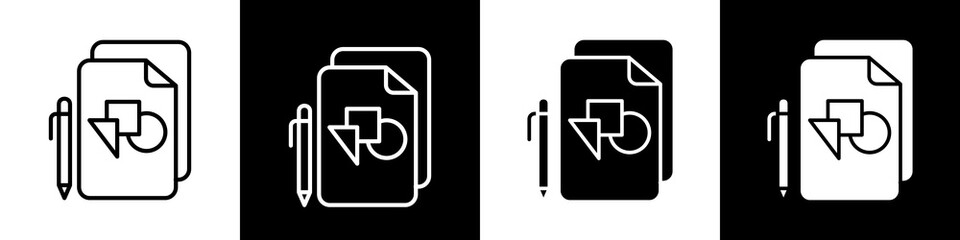 Project design black and white icon design concept © okta