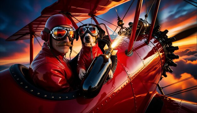 Aerial Renegades: Fearless Duo Executing High-Altitude Bombing Run