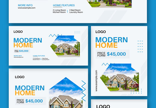 Realestate Sale Web Banner Set Design