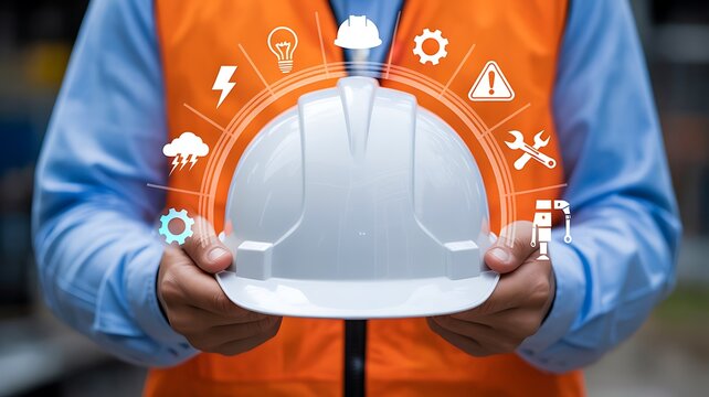 Workplace safety protection and occupational health management concept
