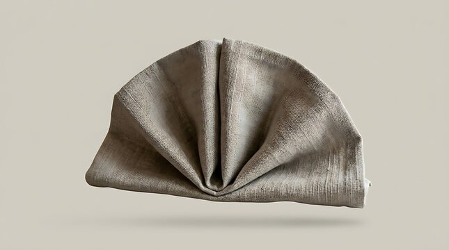Folded fabric drape with pleated center