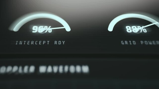 Advanced Telemetry Panel Displaying Intercept Ray and Grid Power Readings