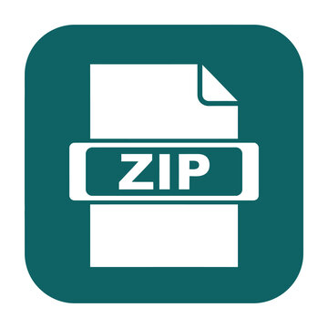 ZIP file format icon representing compressed data storage and digital file archive