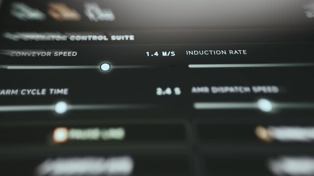 Conveyor Speed Control Adjusted via Interactive Slider