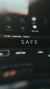 SAFE status, weapons are not currently active