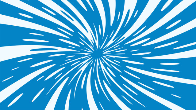 Fresh Sky Blue Spiral Abstract Motion Background with Flowing Radial Curves for Technology Business Presentation and Digital Creative Artwork Vector Illustration