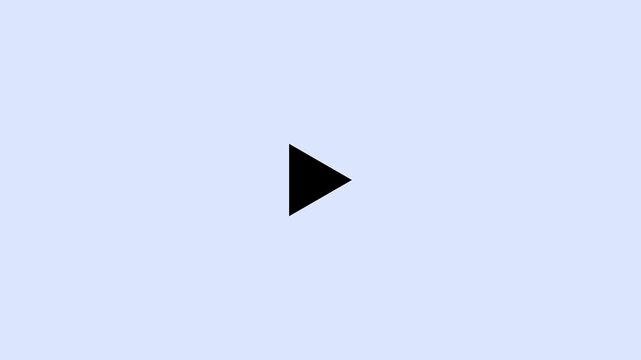 Clicking play and stop button on computer screen animation. Animation play button animation. video music play sign transparent background with white icon