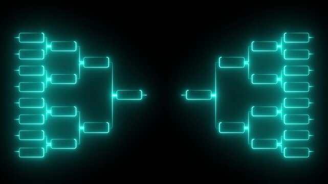Team Tournament bracket. sports Tournament Bracket Concept. Tournament bracket icon with neon glow effect.