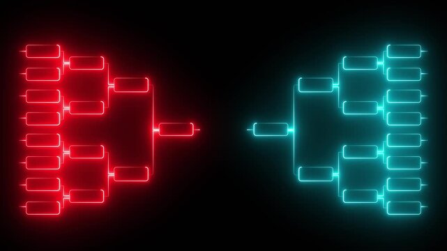 Team Tournament bracket. sports Tournament Bracket Concept. Tournament bracket icon with neon glow effect.