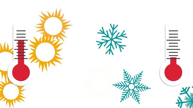 Animated abstract background domestic cooling.