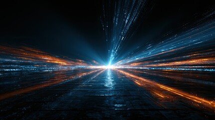 Fototapeta premium Abstract Light Streaks Speed Motion Blur Futuristic Background.