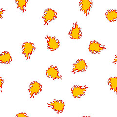 Obraz premium pattern fire flame decal cartoon. motorcycle tattoo, hot race, sticker custom fire flame decal sign. seamless symbol vector illustration